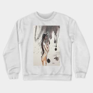 NUDE GIRL PRAYING Crewneck Sweatshirt